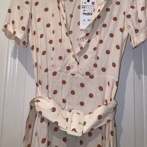 Never worn Zara polka dot maxi dress size xs